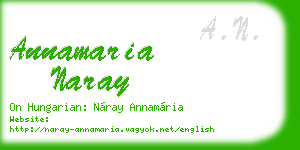 annamaria naray business card