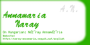 annamaria naray business card